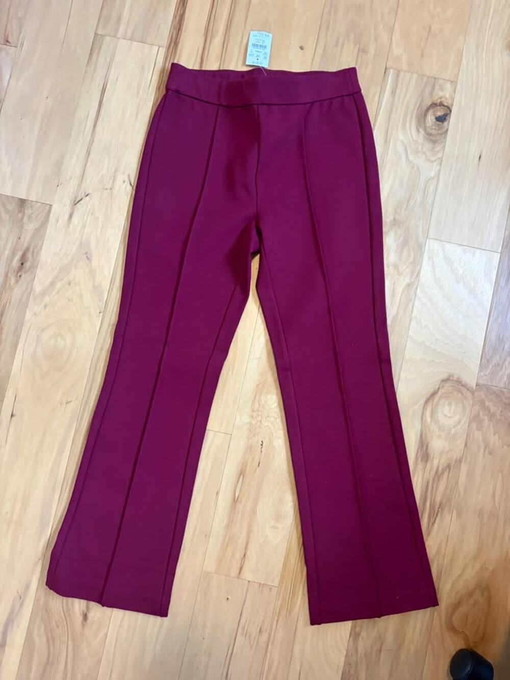 J.Crew Burgundy Ponte Cropped Pull-On Pants - Size 2 - NWT
